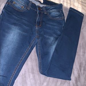 Blue high waisted jeans
